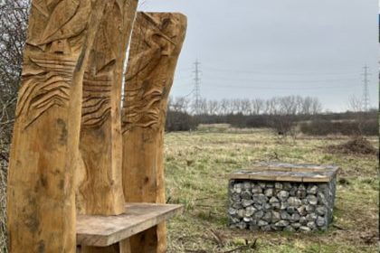 Carved Seat in Fox Fields